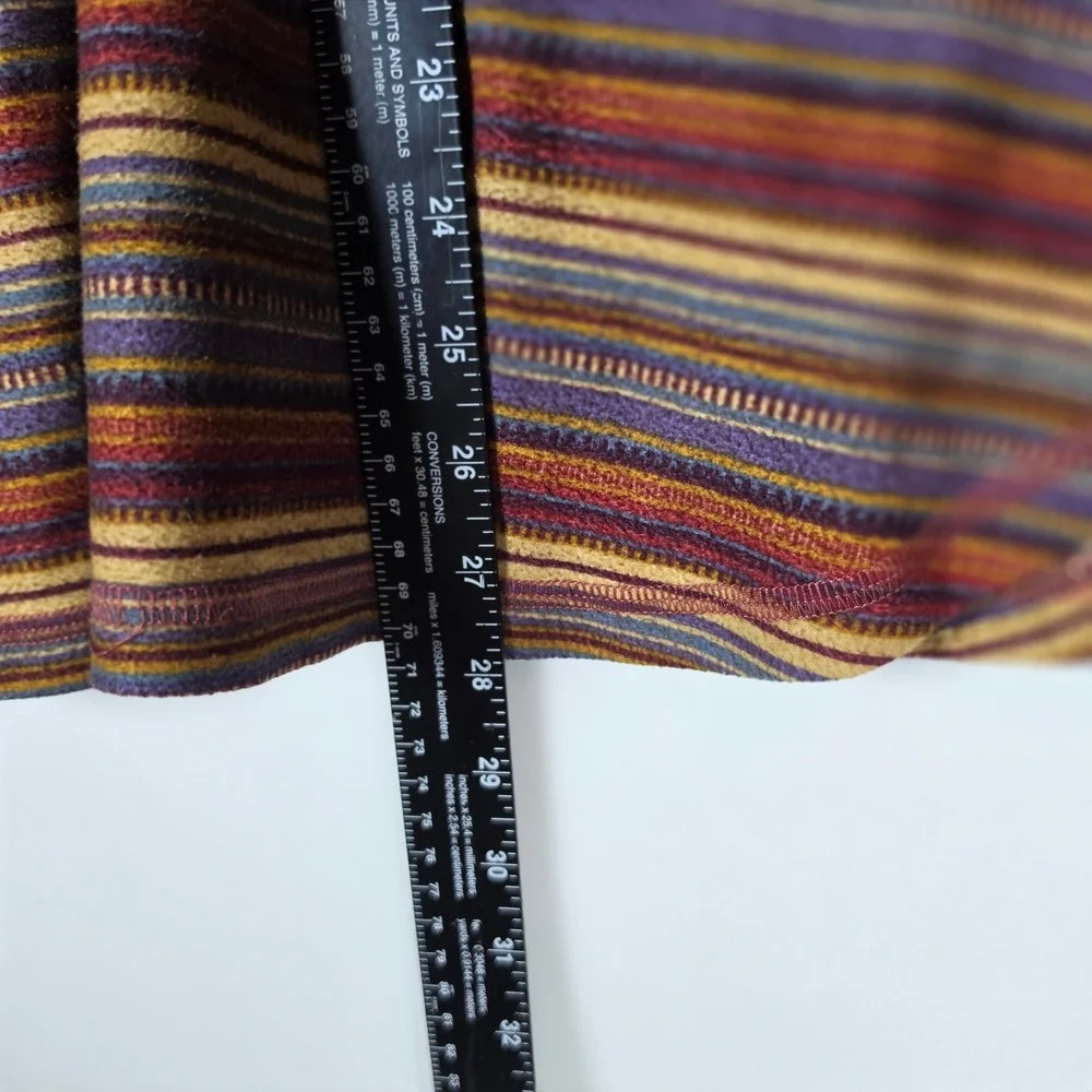 The North Face Vintage Fleece Henley Pullover‎ Striped Mens Medium Made in USA